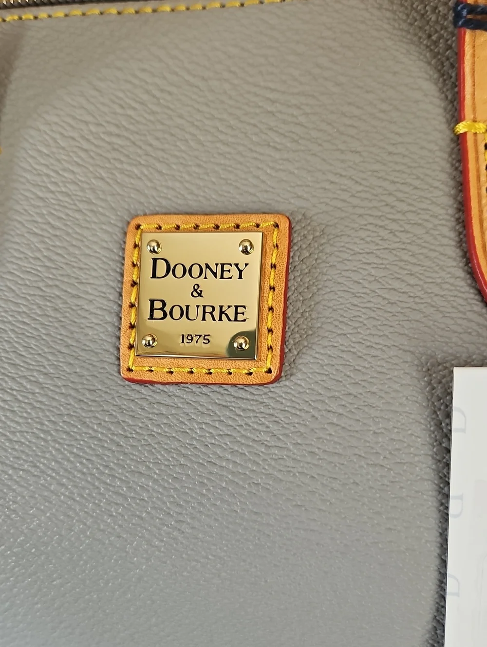 NWT Dooney & Bourke Smoke Grey Olivia Pebble Leather Satchel